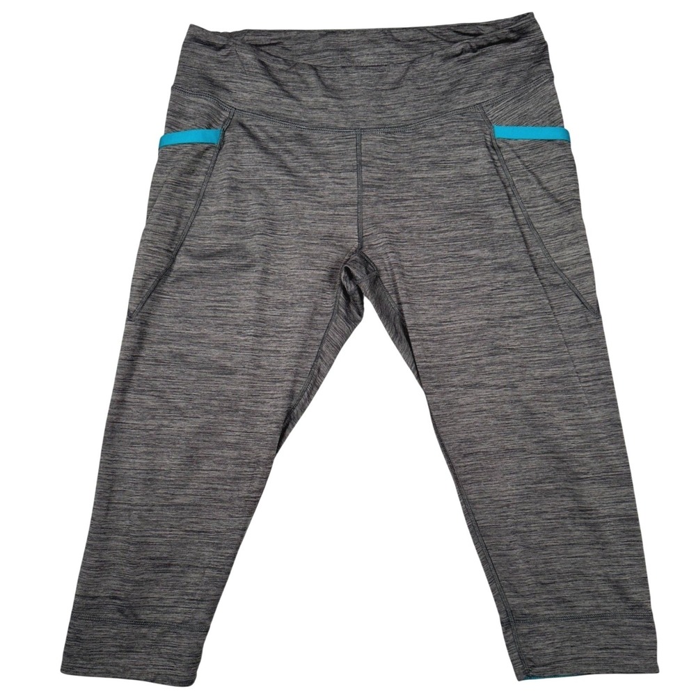 Patagonia Diversifly Capris Women's Small Gray Teal Crop Leggings 24510 Hiking